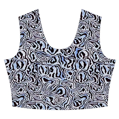 Blue Black Snake Pattern Women s Crop Top Pleated Skater Rave Skirt from ArtsNow.com Front