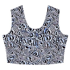 Blue Black Snake Pattern Women s Crop Top Pleated Skater Rave Skirt from ArtsNow.com Front