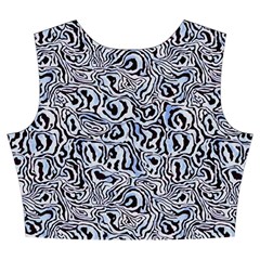 Blue Black Snake Pattern Women s Crop Top Pleated Skater Rave Skirt from ArtsNow.com Back
