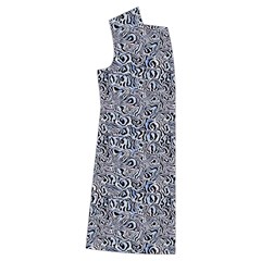 Blue Black Snake Pattern Kids  Long Sleeve Velvet Lounge Robe from ArtsNow.com Front Right