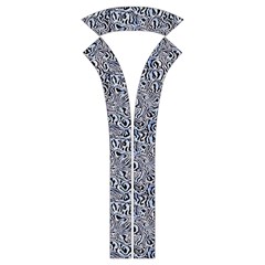 Blue Black Snake Pattern Kids  Long Sleeve Velvet Lounge Robe from ArtsNow.com Collar Inside