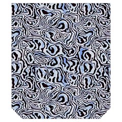 Blue Black Snake Pattern Kids  Long Sleeve Velvet Lounge Robe from ArtsNow.com Pocket Left