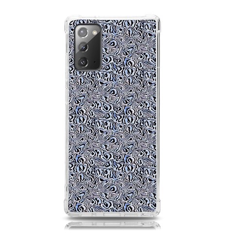 Blue Black Snake Pattern Samsung Galaxy Note 20 TPU UV Case from ArtsNow.com Front