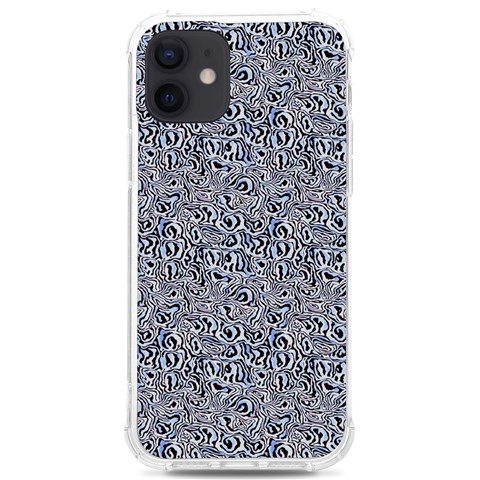 Blue Black Snake Pattern iPhone 12/12 Pro TPU UV Print Case from ArtsNow.com Front