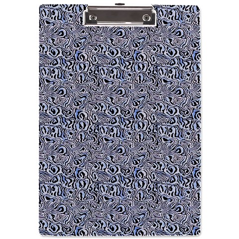 Blue Black Snake Pattern A4 Acrylic Clipboard from ArtsNow.com Front