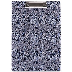 Blue Black Snake Pattern A4 Acrylic Clipboard from ArtsNow.com Front