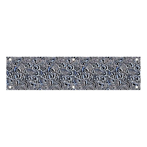 Blue Black Snake Pattern Banner and Sign 4  x 1  from ArtsNow.com Front