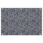 Blue Black Snake Pattern Banner and Sign 6  x 4 