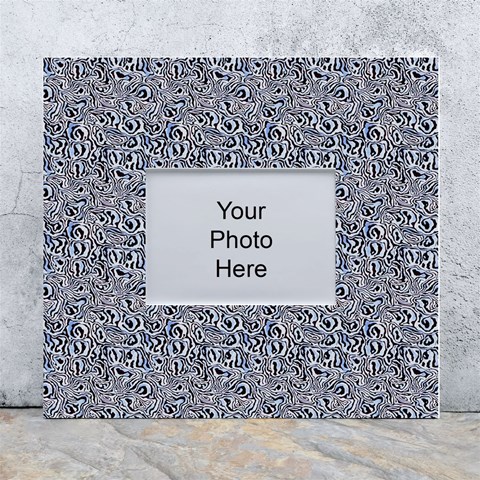 Blue Black Snake Pattern White Wall Photo Frame 5  x 7  from ArtsNow.com Front