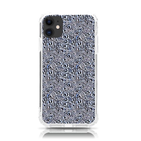 Blue Black Snake Pattern iPhone 11 TPU UV Print Case from ArtsNow.com Front