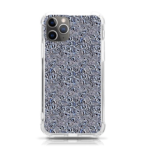 Blue Black Snake Pattern iPhone 11 Pro 5.8 Inch TPU UV Print Case from ArtsNow.com Front