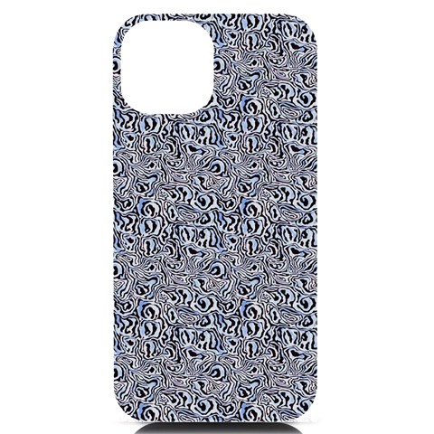 Blue Black Snake Pattern iPhone 14 Black UV Print PC Hardshell Case from ArtsNow.com Front