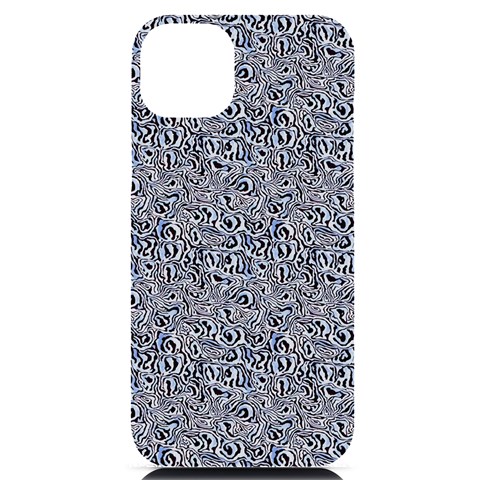 Blue Black Snake Pattern iPhone 14 Plus Black UV Print PC Hardshell Case from ArtsNow.com Front