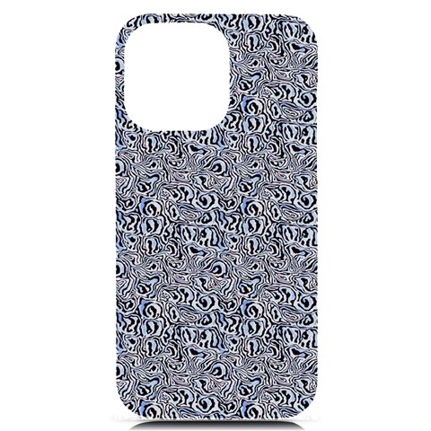 Blue Black Snake Pattern iPhone 14 Pro Max Black UV Print PC Hardshell Case from ArtsNow.com Front