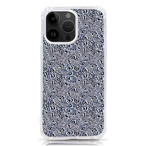 Blue Black Snake Pattern iPhone 14 Pro Max TPU UV Print Case from ArtsNow.com Front