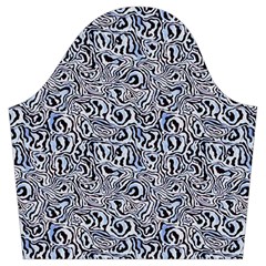 Blue Black Snake Pattern Trumpet Sleeve Cropped Top from ArtsNow.com Sleeve Right