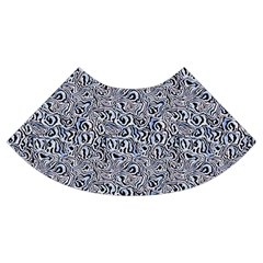 Blue Black Snake Pattern Trumpet Sleeve Cropped Top from ArtsNow.com Cuff Right