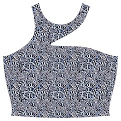 Blue Black Snake Pattern Cut Out Top from ArtsNow.com Front