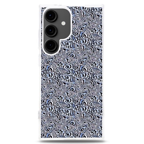 Blue Black Snake Pattern Samsung Galaxy S24 Plus 6.7 Inch TPU UV Case from ArtsNow.com Front