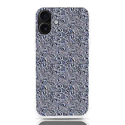Blue Black Snake Pattern iPhone 16 Plus TPU UV Print Case from ArtsNow.com Front
