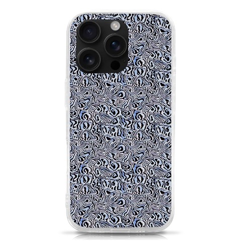 Blue Black Snake Pattern iPhone 16 Pro TPU UV Print Case from ArtsNow.com Front