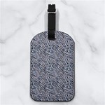 Blue Black Snake Pattern Nappa Leather Luggage Tag Rectangle