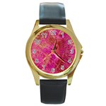 Tondo Round Gold Metal Watch