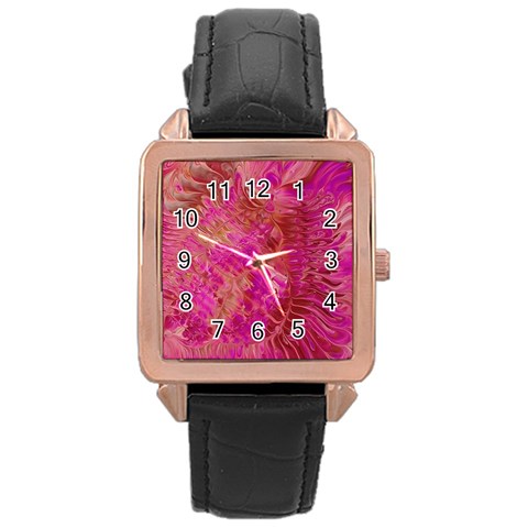 Tondo Rose Gold Leather Watch  from ArtsNow.com Front