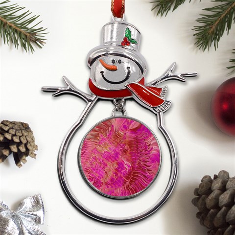 Tondo Metal Snowman Ornament from ArtsNow.com Front