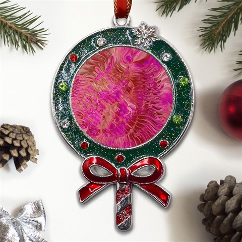 Tondo Metal X Mas Lollipop with Crystal Ornament from ArtsNow.com Front