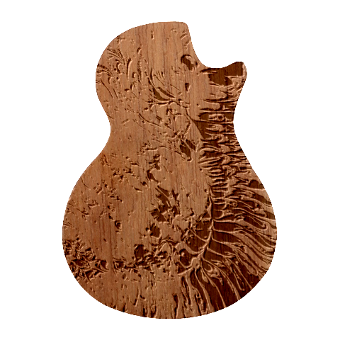 Tondo Guitar Shape Wood Guitar Pick Holder Case And Picks Set from ArtsNow.com Front