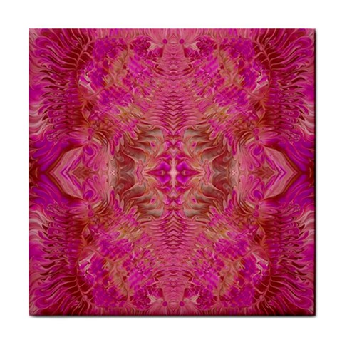 Tondo symmetry Tile Coaster from ArtsNow.com Front