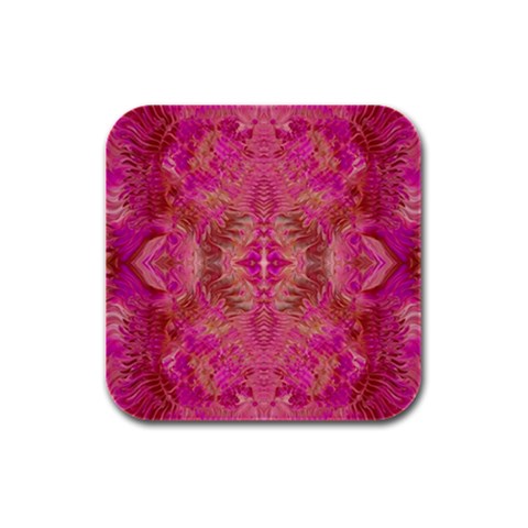 Tondo symmetry Rubber Square Coaster (4 pack) from ArtsNow.com Front