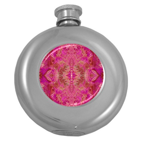 Tondo symmetry Round Hip Flask (5 oz) from ArtsNow.com Front