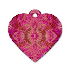 Tondo symmetry Dog Tag Heart (Two Sides) from ArtsNow.com Back