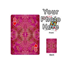 Queen Tondo symmetry Playing Cards 54 Designs (Mini) from ArtsNow.com Front - HeartQ