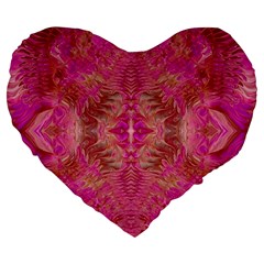 Tondo symmetry Large 19  Premium Heart Shape Cushions from ArtsNow.com Front