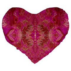 Tondo symmetry Large 19  Premium Heart Shape Cushions from ArtsNow.com Back