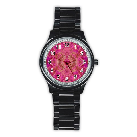 Tondo symmetry Stainless Steel Round Watch from ArtsNow.com Front