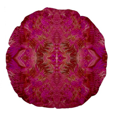 Tondo symmetry Large 18  Premium Flano Round Cushions from ArtsNow.com Back