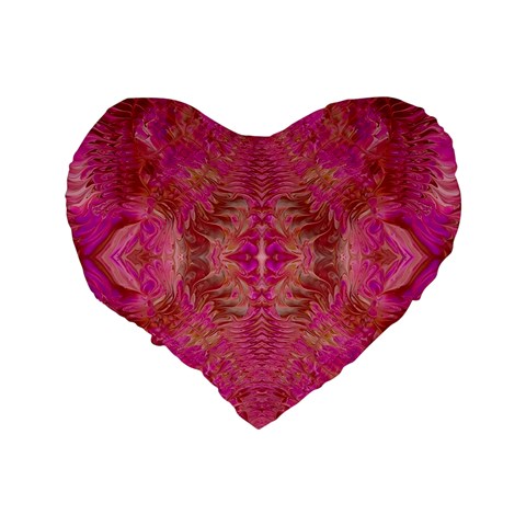 Tondo symmetry Standard 16  Premium Flano Heart Shape Cushions from ArtsNow.com Back