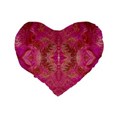 Tondo symmetry Standard 16  Premium Flano Heart Shape Cushions from ArtsNow.com Back