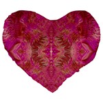 Tondo symmetry Large 19  Premium Flano Heart Shape Cushions