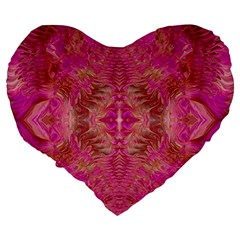 Tondo symmetry Large 19  Premium Flano Heart Shape Cushions from ArtsNow.com Back