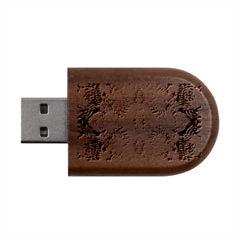 Tondo symmetry Wood Oval USB Flash Drive from ArtsNow.com USB
