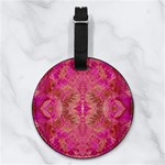 Tondo symmetry Nappa Leather Luggage Tag Round