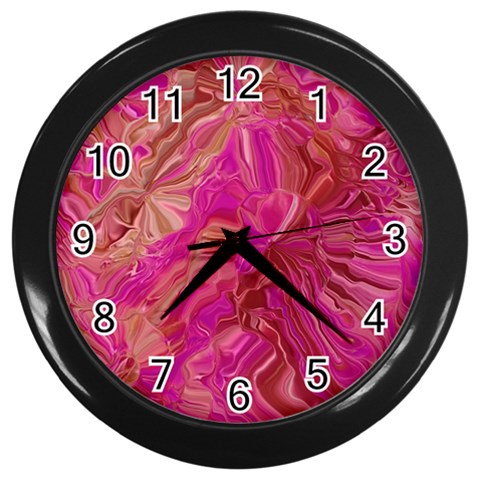 Tondo Wave I Wall Clock (Black) from ArtsNow.com Front