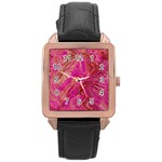  Tondo Wave I Rose Gold Leather Watch 