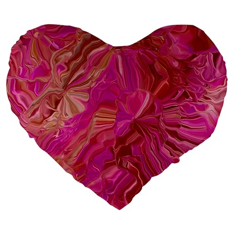 Tondo Wave I Large 19  Premium Flano Heart Shape Cushions from ArtsNow.com Front