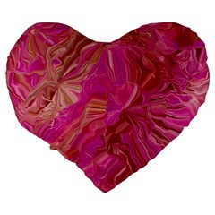 Tondo Wave I Large 19  Premium Flano Heart Shape Cushions from ArtsNow.com Back
